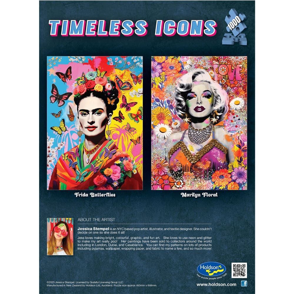 Timeless Icons  - 1000 Piece Jigsaw Puzzle - Frida Butterflies