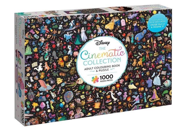 Disney: The Cinematic Collection Adult Colouring Book & Puzzle (1000 Pieces)