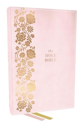 KJV Personal Size Large Print End-of-Verse Reference Bible, Pink Leathersoft, Red Letter, Comfort Print
