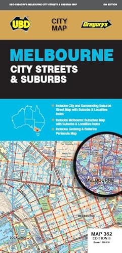 Melbourne City Streets & Suburbs Map 362 8th ed