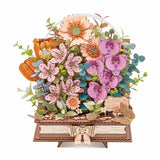 Rolife: Wooden Blooming Book DIY Miniature Puzzle Kit - (TW04H)