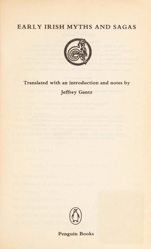 Early Irish Myths and Sagas