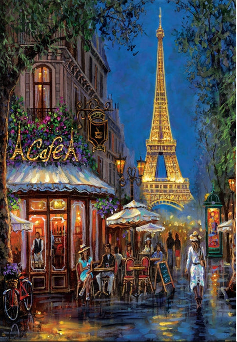Clementoni: Night at the Eiffel Cafe Puzzle - 500pc