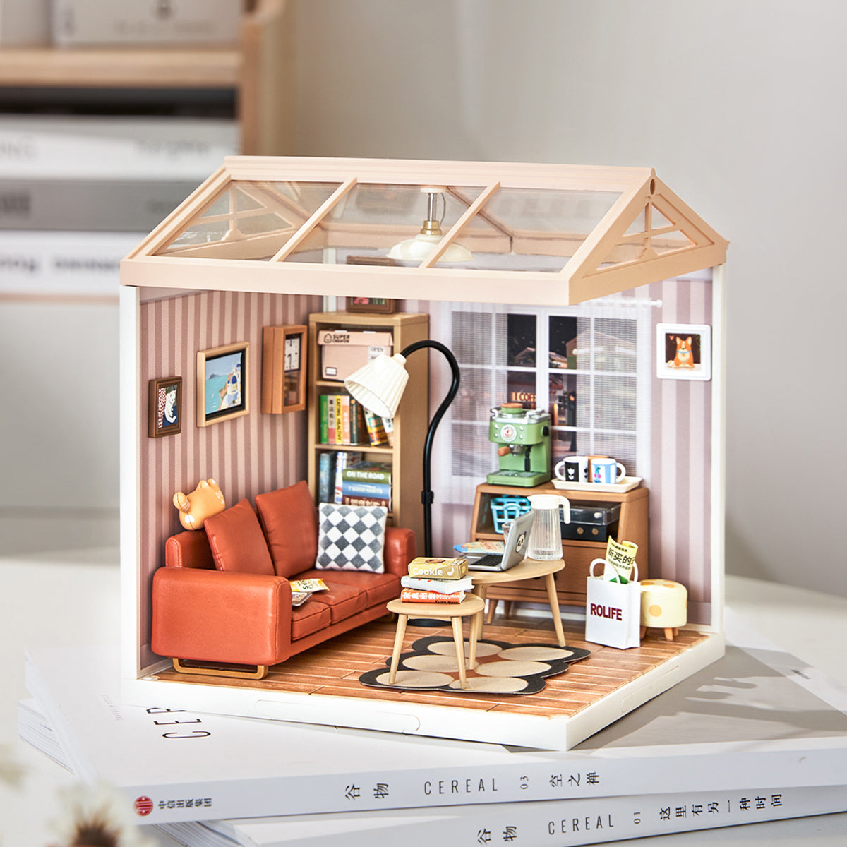 Rolife: Cozy Living Lounge - Super Creator Plastic DIY Miniature Puzzle