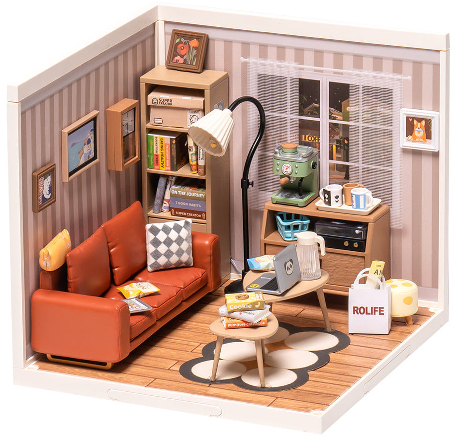 Rolife: Cozy Living Lounge - Super Creator Plastic DIY Miniature Puzzle