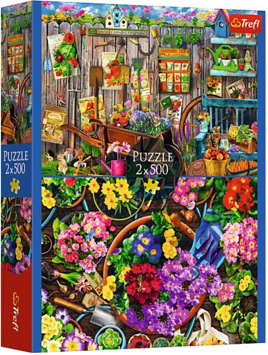 Trefl: Working in the Garden - 2x500pc Jigsaw Puzzle