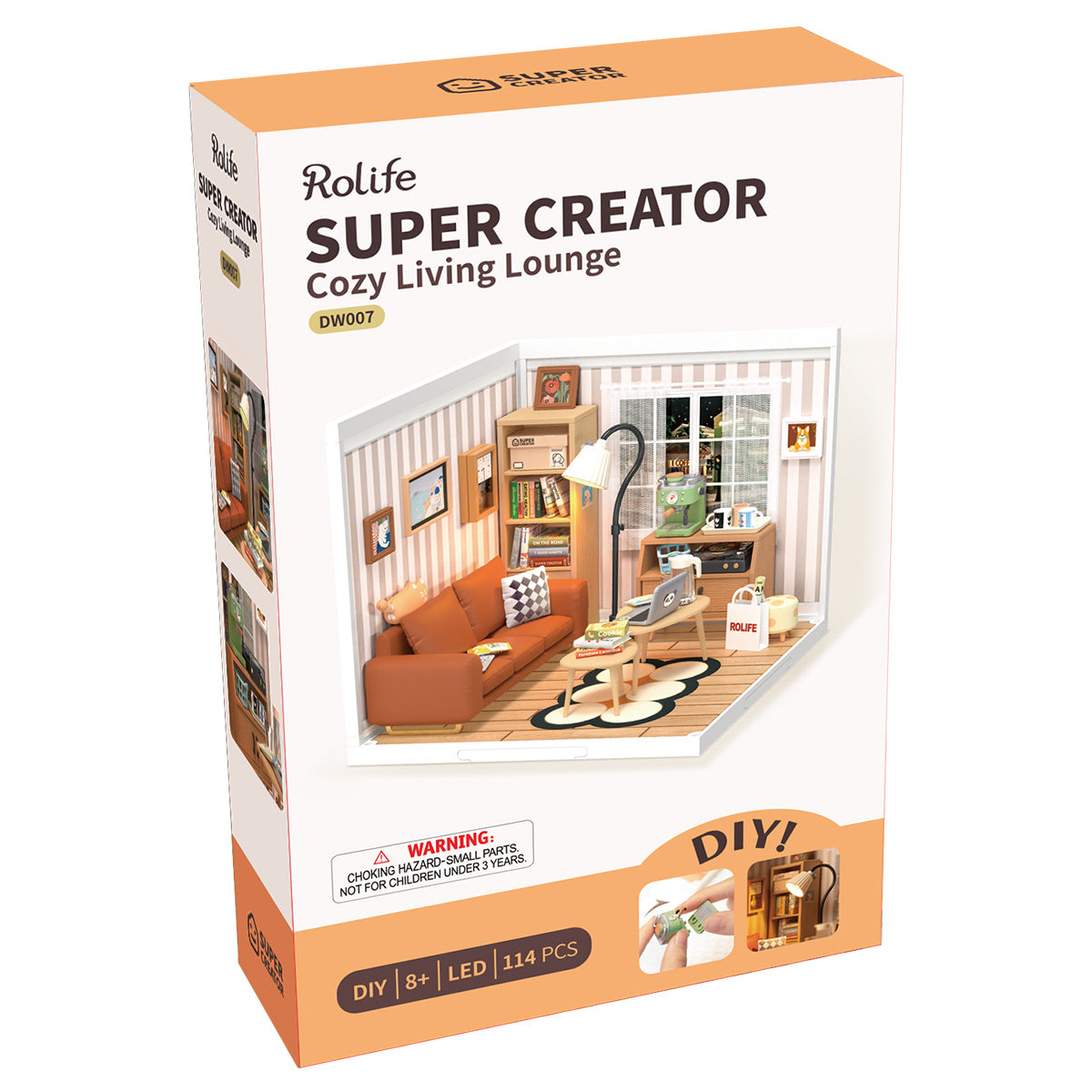Rolife: Cozy Living Lounge - Super Creator Plastic DIY Miniature Puzzle
