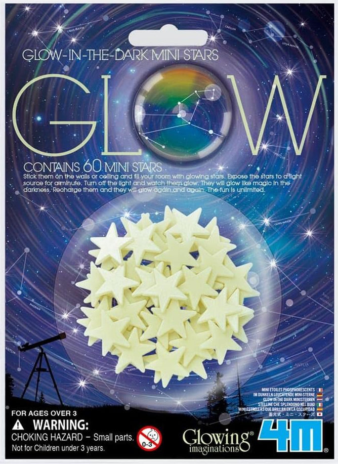 4M Glow in the Dark Mini Stars (60 Pack)