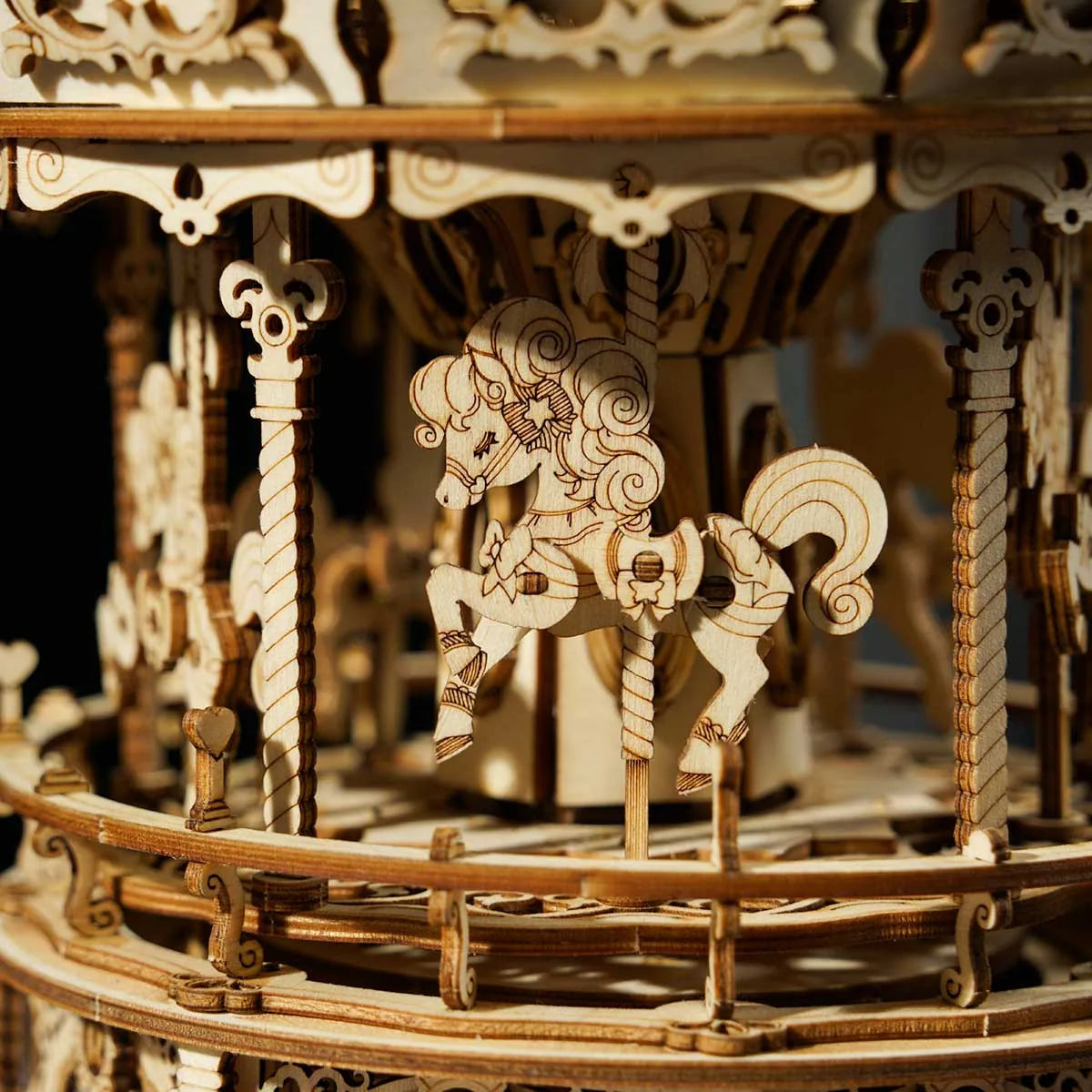 Rokr: Romantic Carousel DIY Miniature Puzzle Kit - (AMK62)