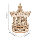 Rokr: Romantic Carousel DIY Miniature Puzzle Kit - (AMK62)