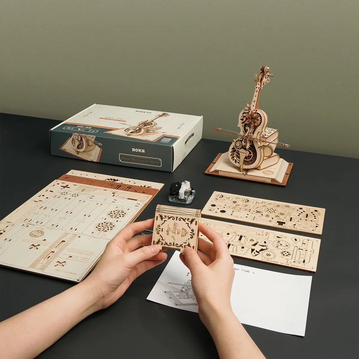 Rokr: Magic Cello DIY Miniature Puzzle Kit - (AMK63)
