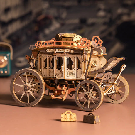 Rokr: Stage Coach DIY Miniature Puzzle Kit - (AMKA1)