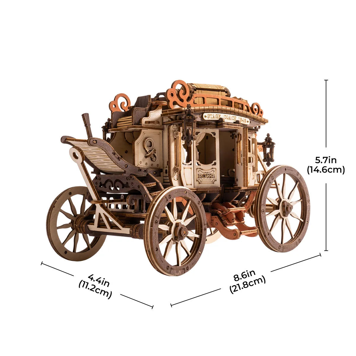 Rokr: Stage Coach DIY Miniature Puzzle Kit - (AMKA1)