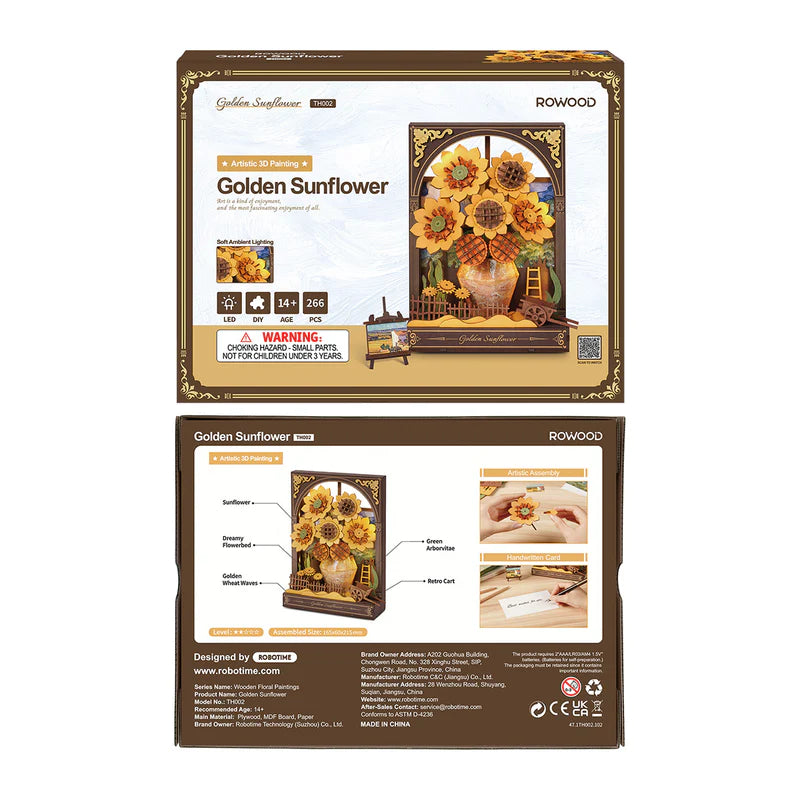 Rolife: Golden Sunflower DIY Miniature Puzzle Kit - (TH002)