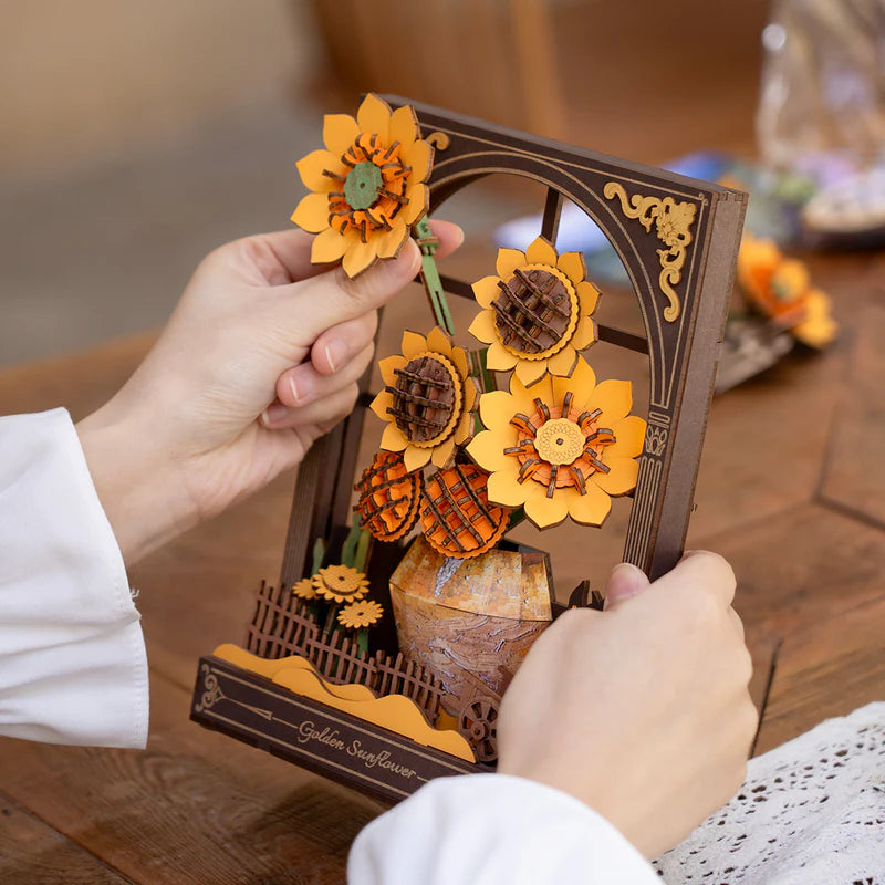 Rolife: Golden Sunflower DIY Miniature Puzzle Kit - (TH002)