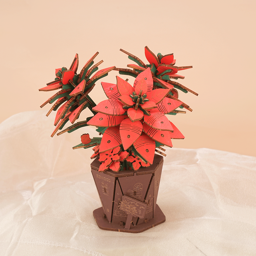 Rolife: Poinsettia DIY Miniature Puzzle Kit - (TF001)