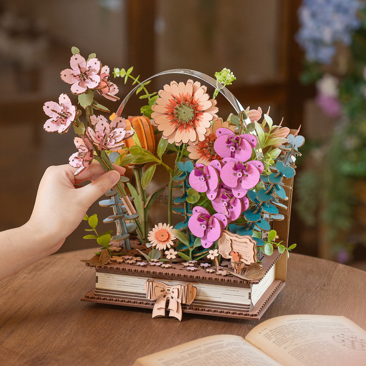 Rolife: Wooden Blooming Book DIY Miniature Puzzle Kit - (TW04H)