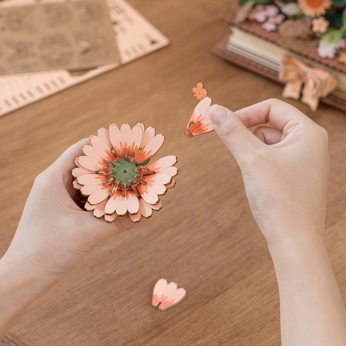 Rolife: Wooden Blooming Book DIY Miniature Puzzle Kit - (TW04H)