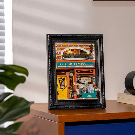 Rolife: Old Times Bookstore DIY Story Frames Puzzle Kit - (DP004)