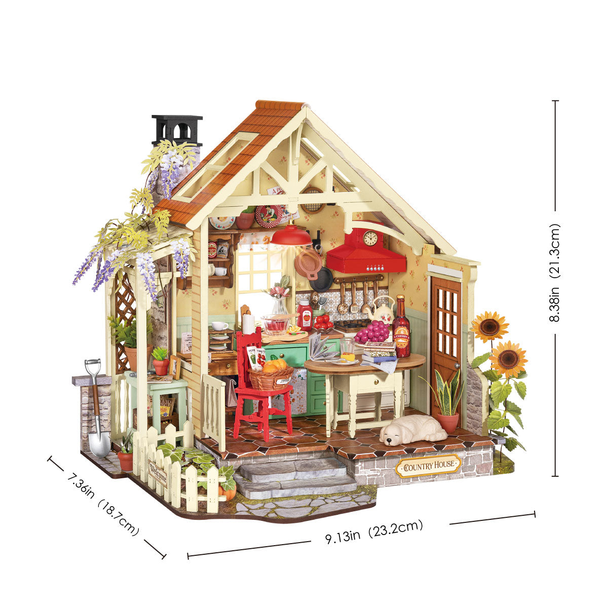 Rolife: Sunlit Farmhouse Kitchen DIY Miniature Puzzle Kit - (DH101)