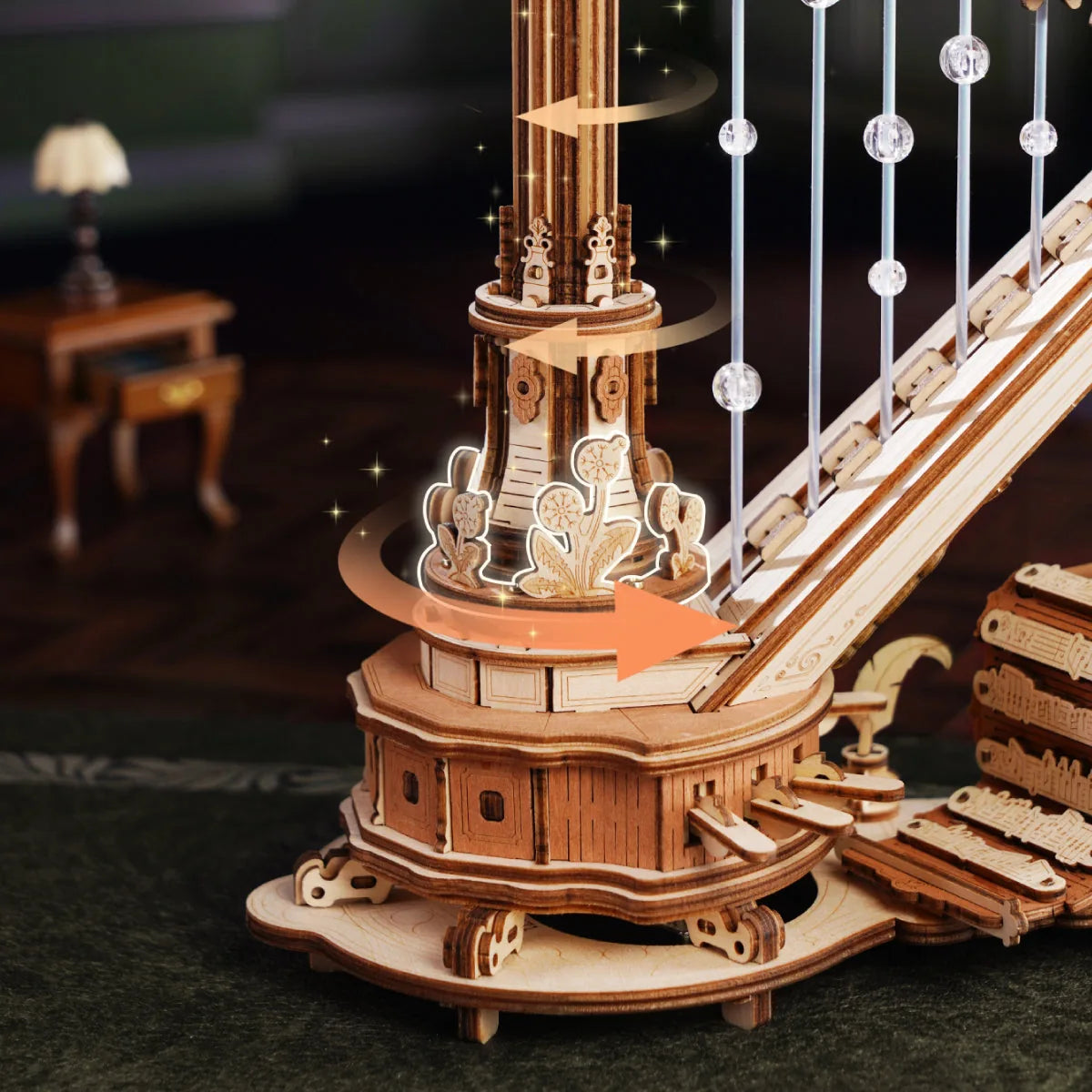 Rokr: Magic Harp DIY Miniature Puzzle Kit - (AMK71)