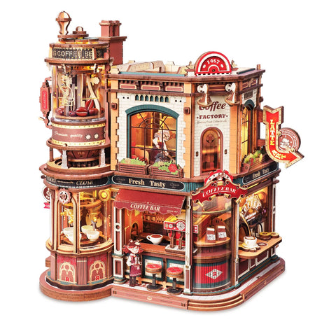 Rokr: Dream Coffee Factory DIY Miniature Puzzle Kit - (EAB02)