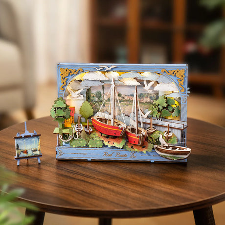 Rolife: Red Boats DIY Miniature Puzzle Kit - (TH004)