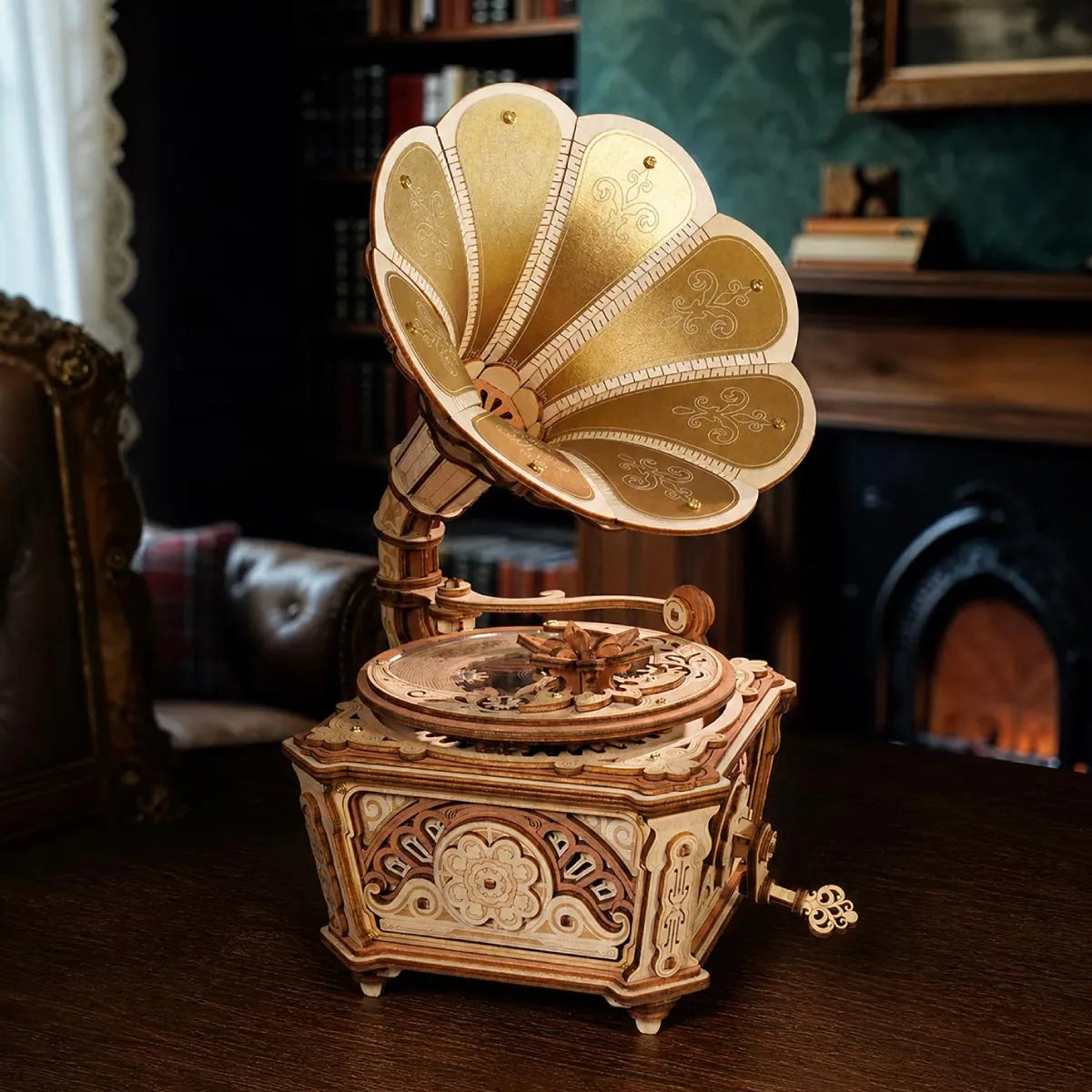 Rokr: Diva Gramophone DIY Miniature Puzzle Kit - (AMK82)