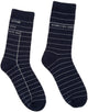 Library Card Navy Socks - Large