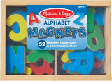 Melissa & Doug: Wooden Alphabet Magnets: 52 Pieces