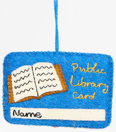 Library Card Ornament