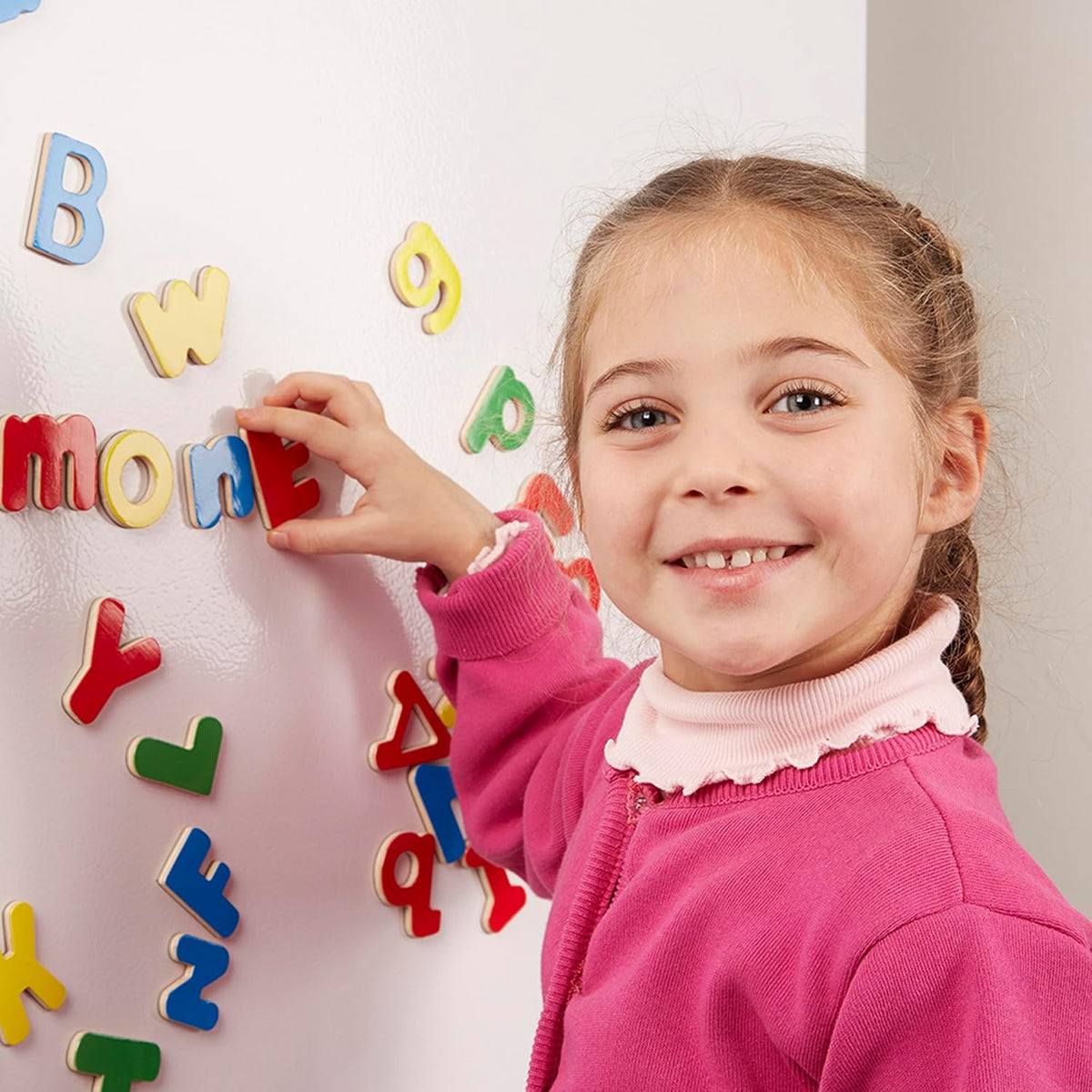 Melissa & Doug: Wooden Alphabet Magnets: 52 Pieces