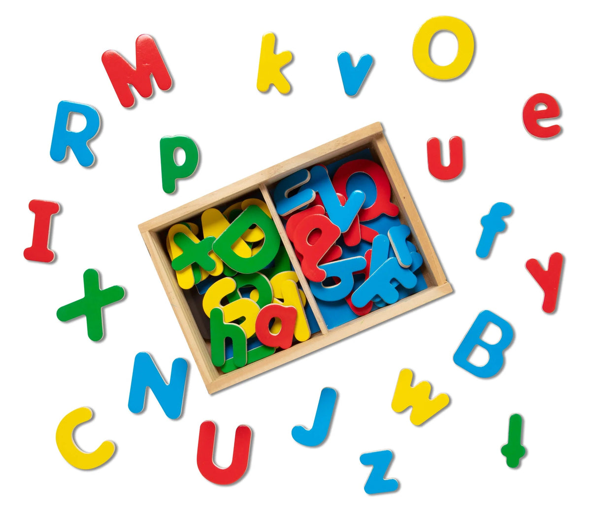 Melissa & Doug: Wooden Alphabet Magnets: 52 Pieces