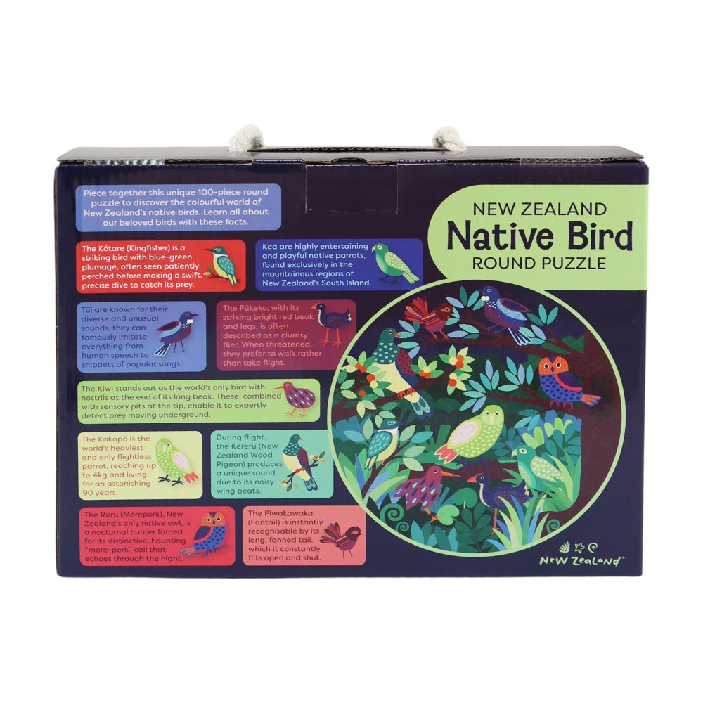 NZ Birds & Flora Round Puzzle - 100 Pieces