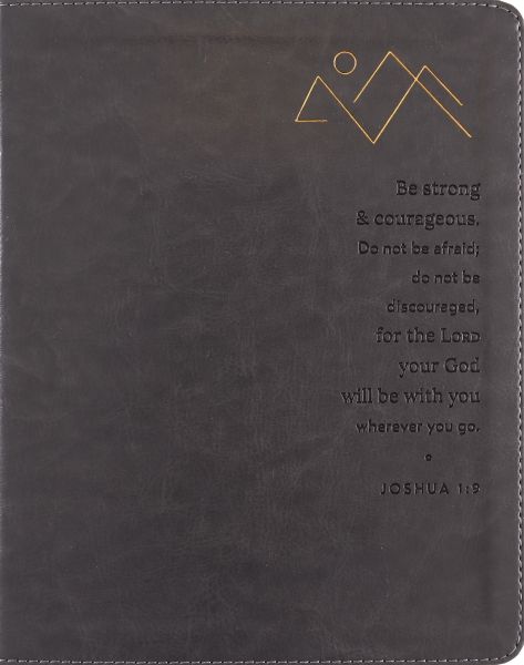 NIV, Journal the Word Bible (Perfect for Note-Taking), Double-Column, Leathersoft, Gray, Red Letter, Comfort Print