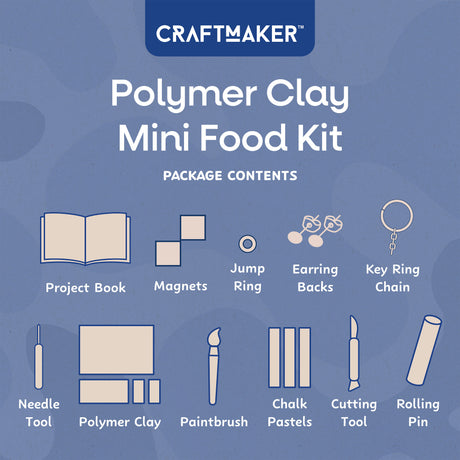 Craft Maker Classic Polymer Clay Mini Food Kit