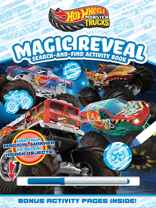 Hot Wheels Monster Trucks: Magic Reveal Search-and-Find Activity Book (Mattel)