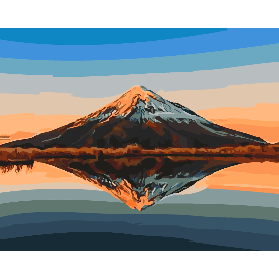 Kiwi Paint By Numbers - Mount Taranaki