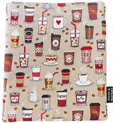Pages & Pastries: Medium Book Sleeve - Coffee