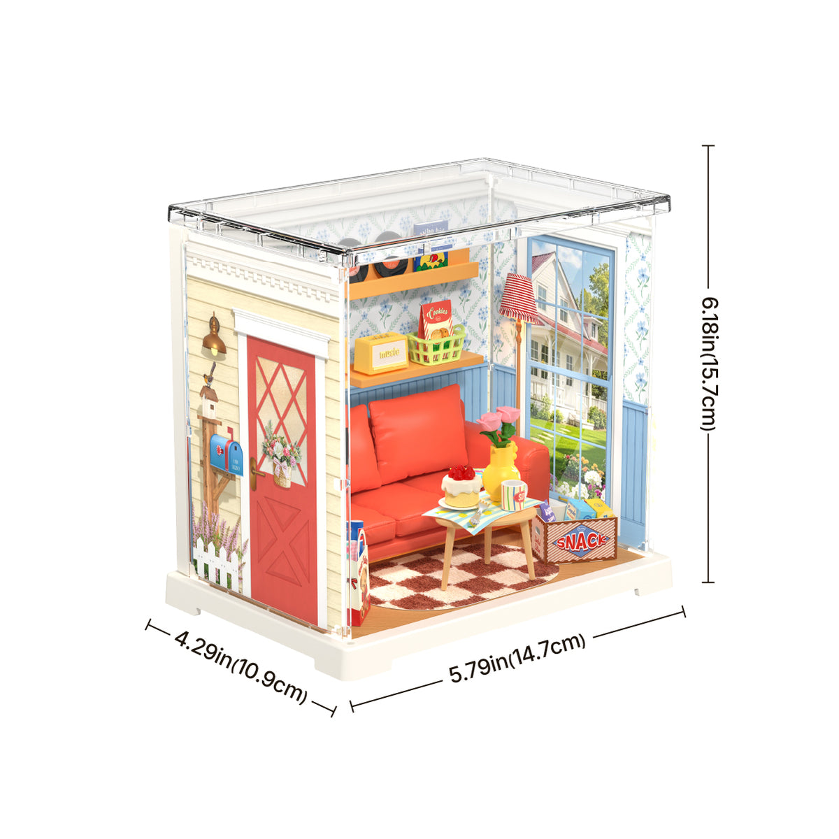 Rolife: Country Blue Lounge - Super Creator Plastic DIY Miniature Puzzle