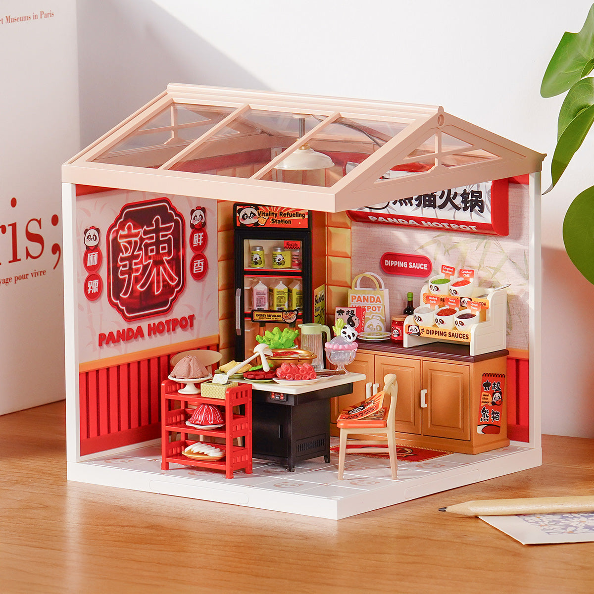 Rolife: Panda Hot Pot - Super Creator Plastic DIY Miniature Puzzle