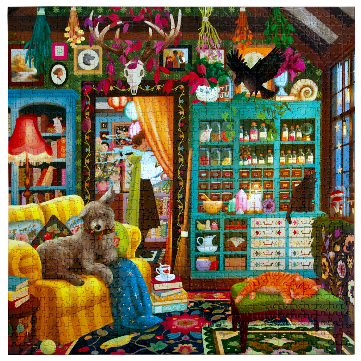eeBoo: Sorcerers Den Square Puzzle - 1000pc