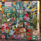 eeBoo: English Greenhouse Square Puzzle - 1000pc