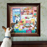 eeBoo: Pink Kitchen Square Puzzle - 1000pc