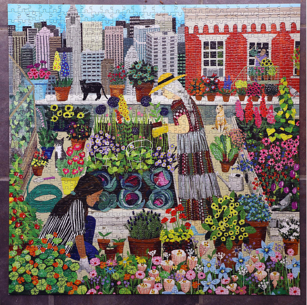eeBoo: Urban Gardening Square Puzzle - 1000pc