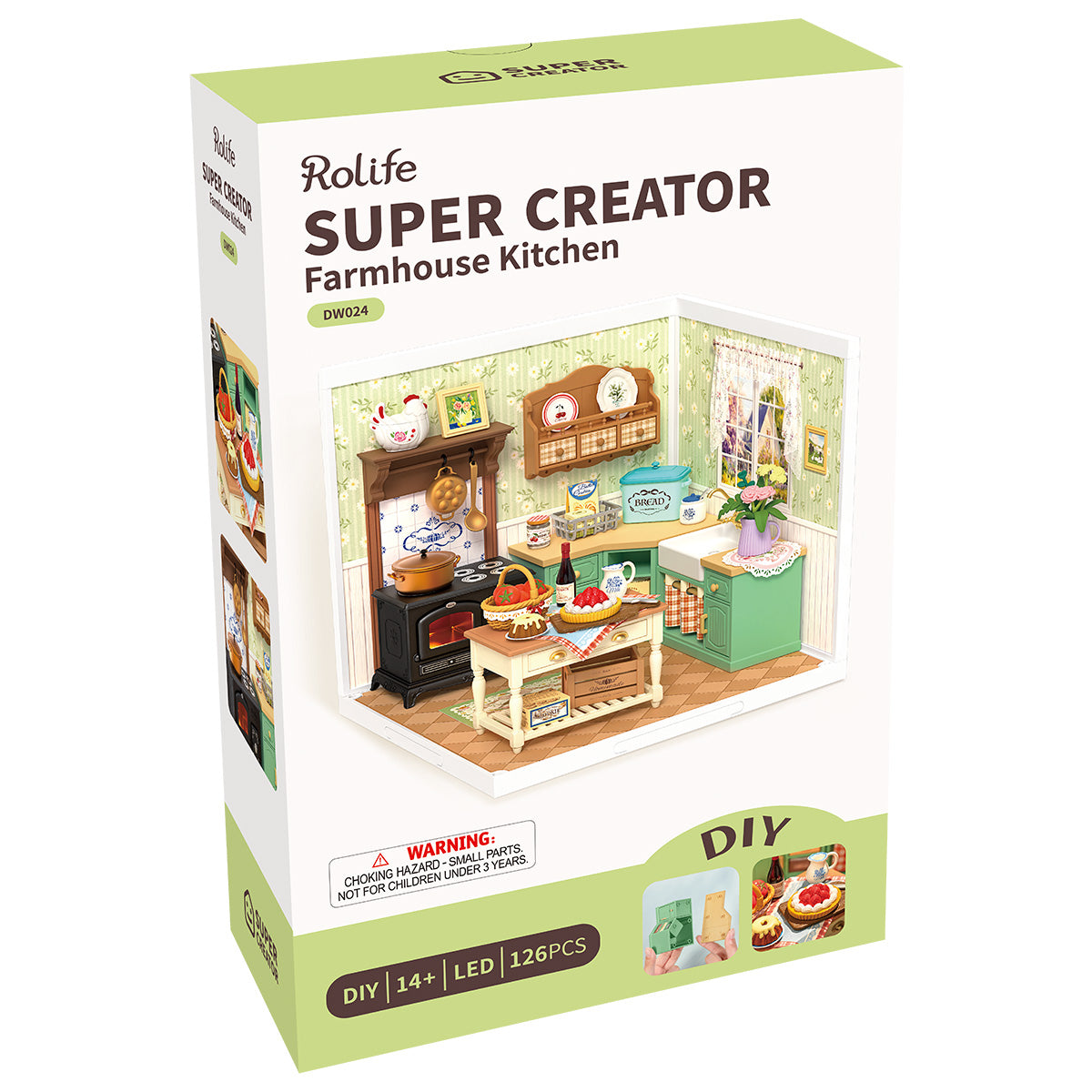 Rolife: Farmhouse Kitchen - Super Creator Plastic DIY Miniature Puzzle