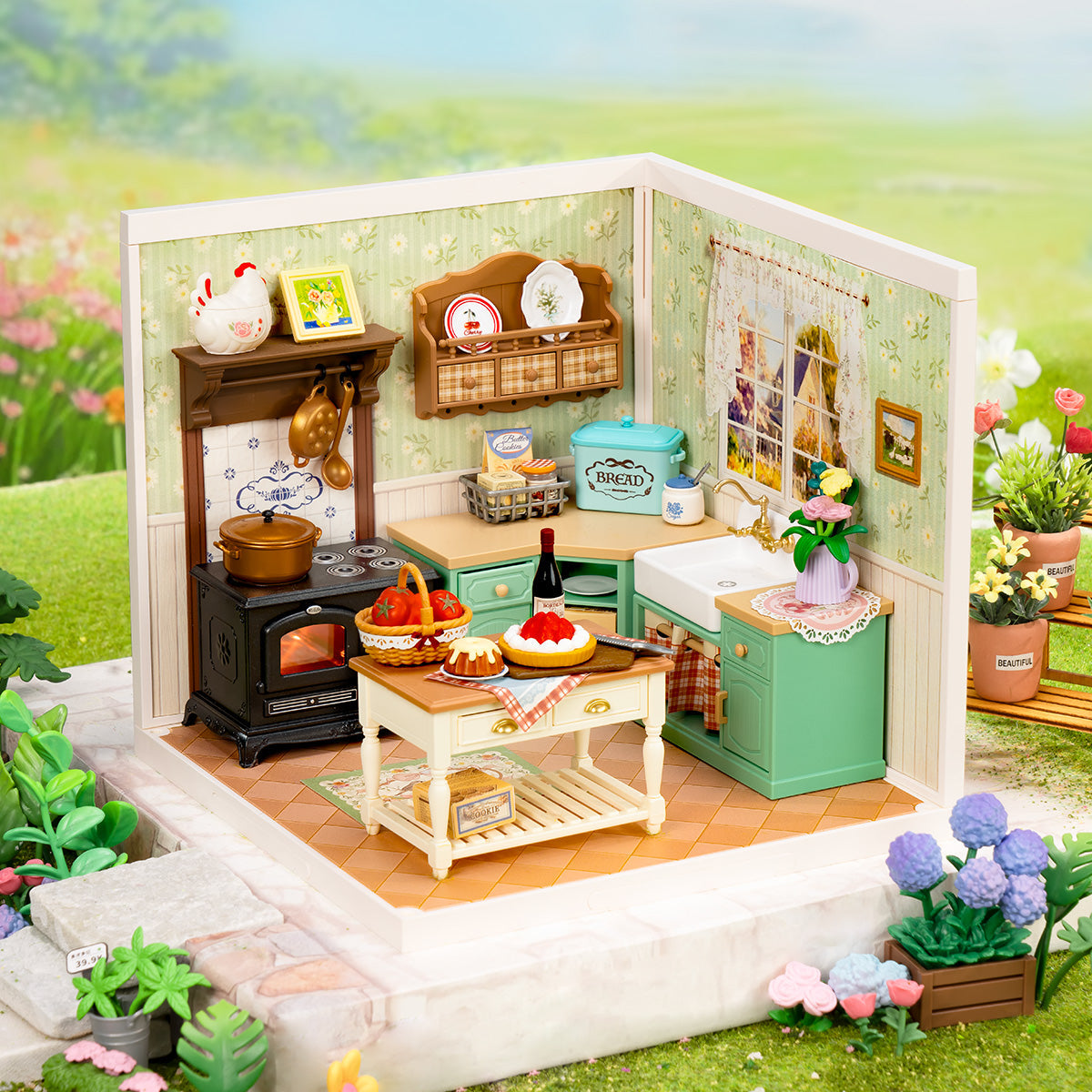 Rolife: Farmhouse Kitchen - Super Creator Plastic DIY Miniature Puzzle