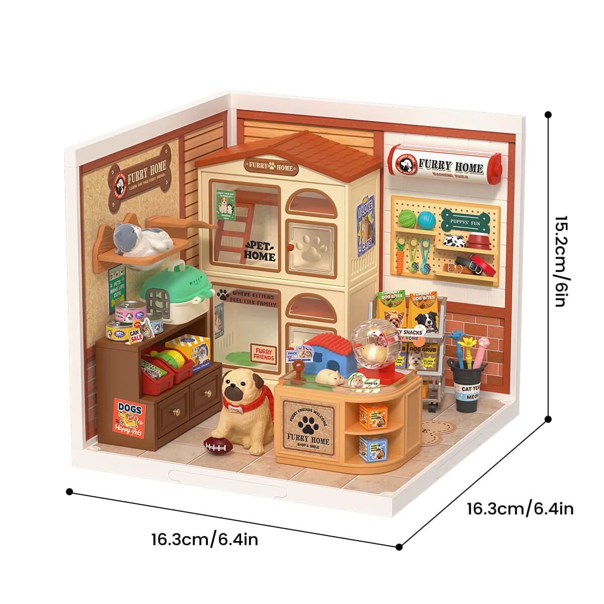 Rolife: Furry Friends' Home - Super Creator Plastic DIY Miniature Puzzle