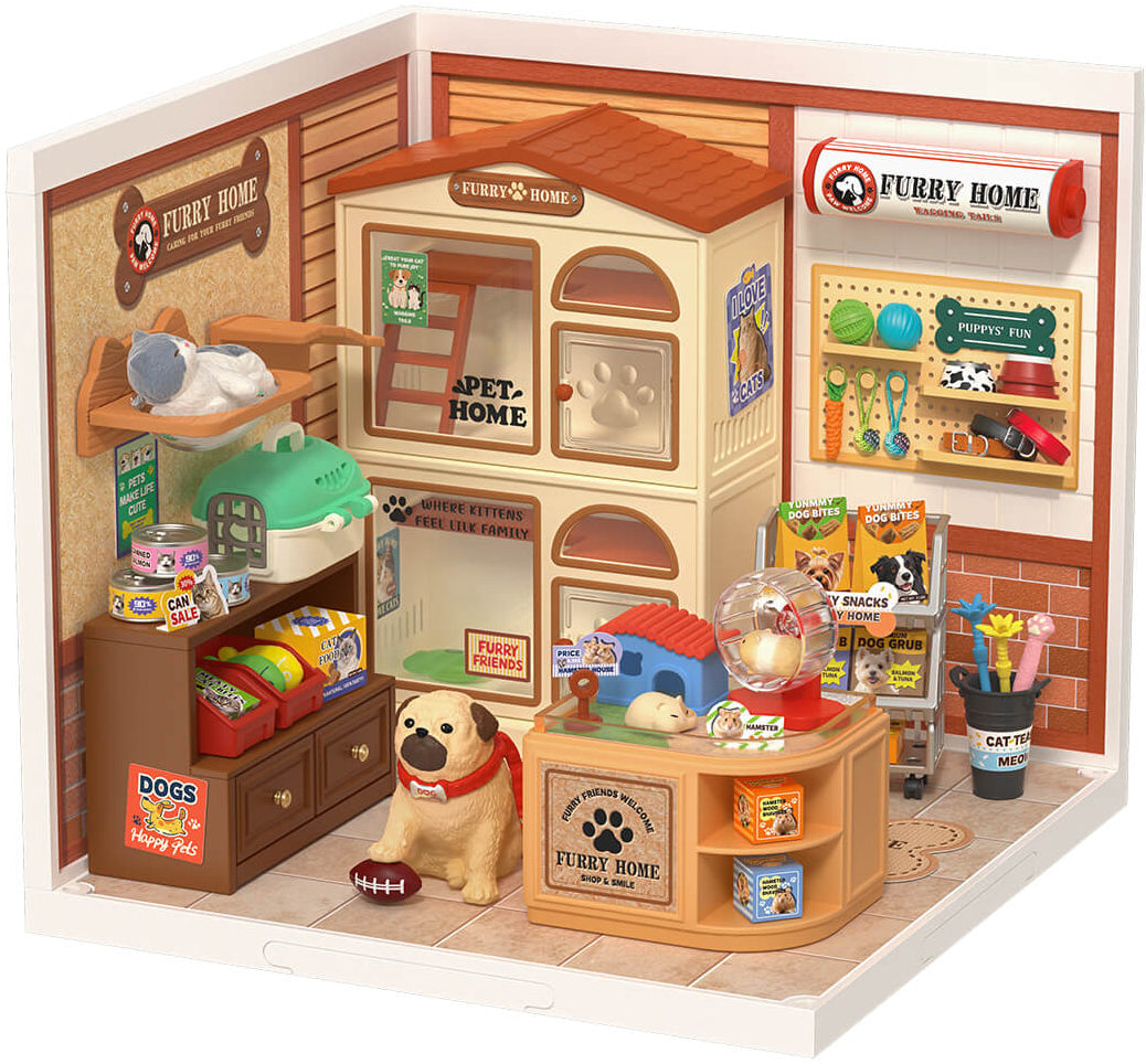 Rolife: Furry Friends' Home - Super Creator Plastic DIY Miniature Puzzle