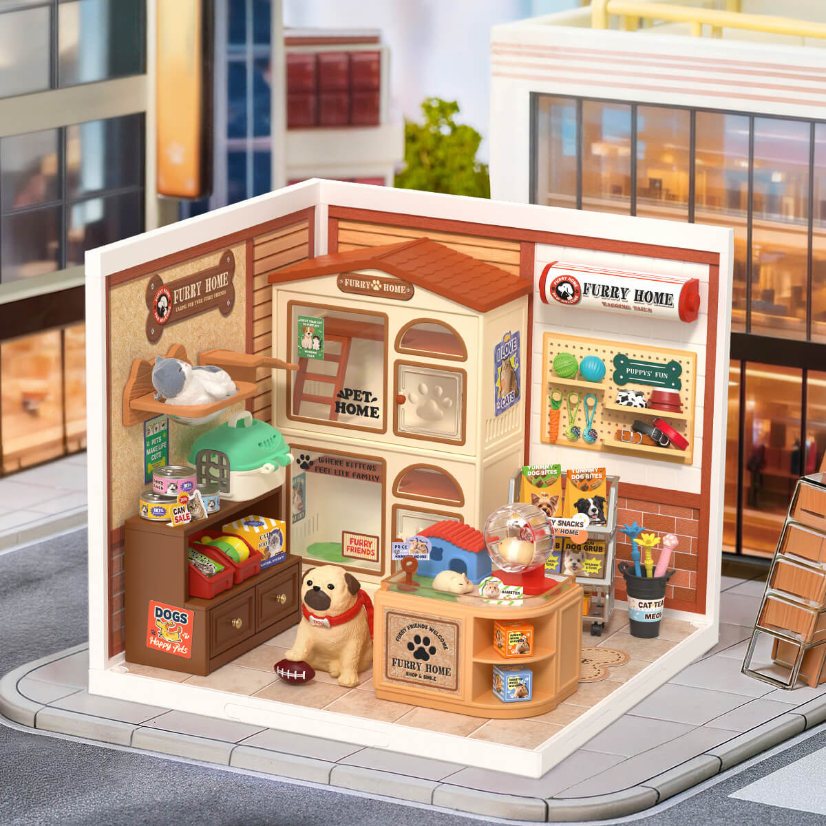 Rolife: Furry Friends' Home - Super Creator Plastic DIY Miniature Puzzle